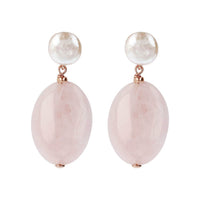 Bronzallure Pearls and Natural Stones Dangle Earrings Earrings Bronzallure 