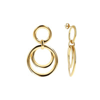 Bronzallure Golden Rose Multi Circle Drop Earrings Earrings Bronzallure 