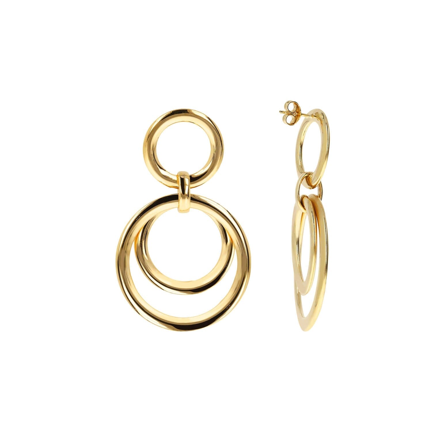 Bronzallure Golden Rose Multi Circle Drop Earrings Earrings Bronzallure 