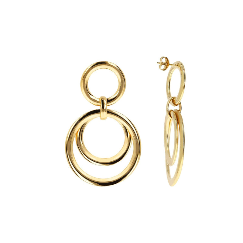 Bronzallure Golden Rose Multi Circle Drop Earrings Earrings Bronzallure 