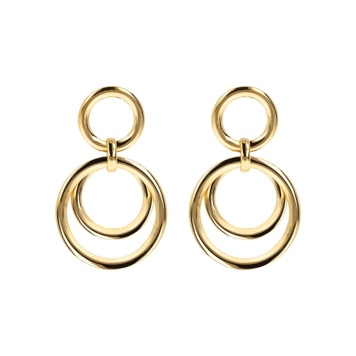 Bronzallure Golden Rose Multi Circle Drop Earrings Earrings Bronzallure 