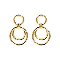 Bronzallure Golden Rose Multi Circle Drop Earrings Earrings Bronzallure 