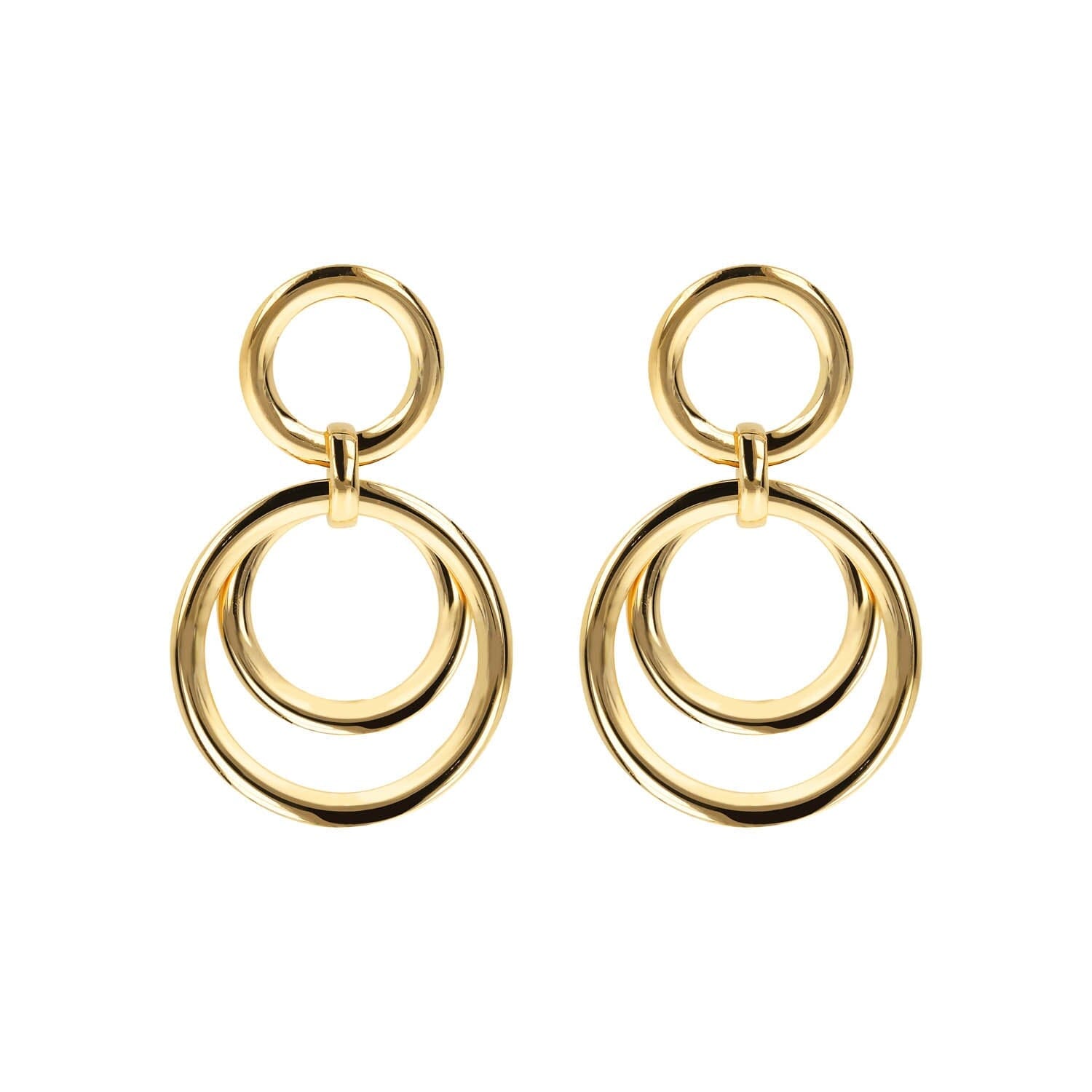 Bronzallure Golden Rose Multi Circle Drop Earrings Earrings Bronzallure 