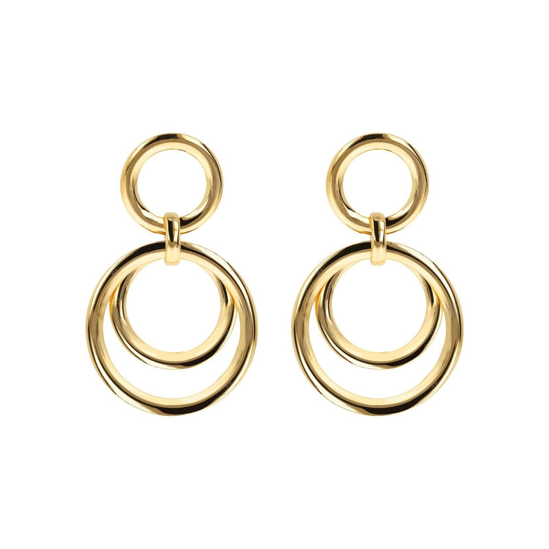 Bronzallure Golden Rose Multi Circle Drop Earrings Earrings Bronzallure 