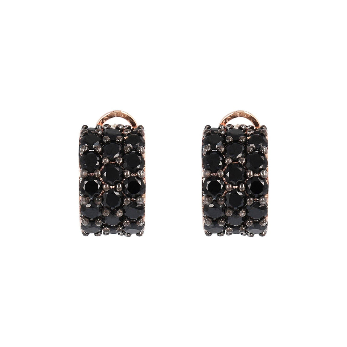 Bronzallure Cubic Zirconia Three Band Earrings Earrings Bronzallure 