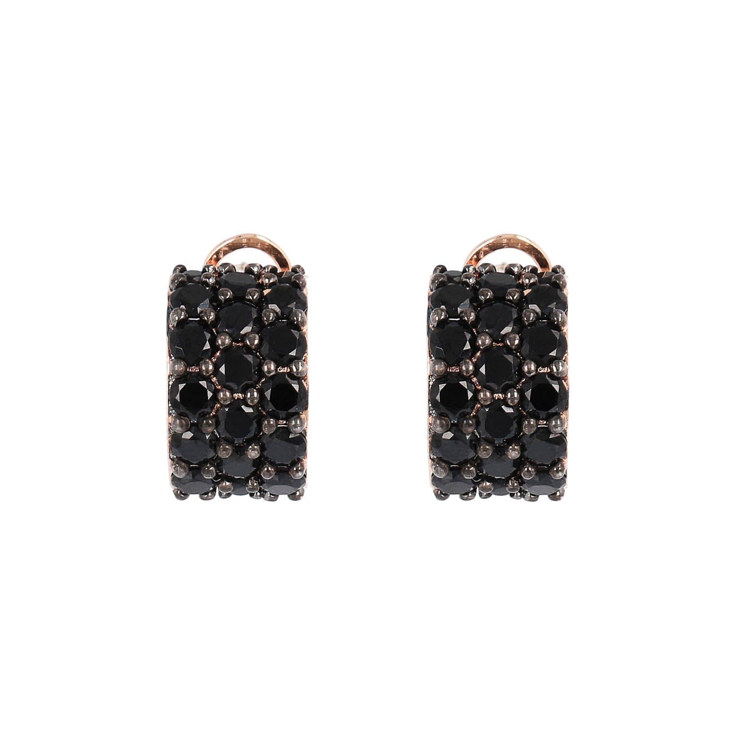 Bronzallure Cubic Zirconia Three Band Earrings Earrings Bronzallure 