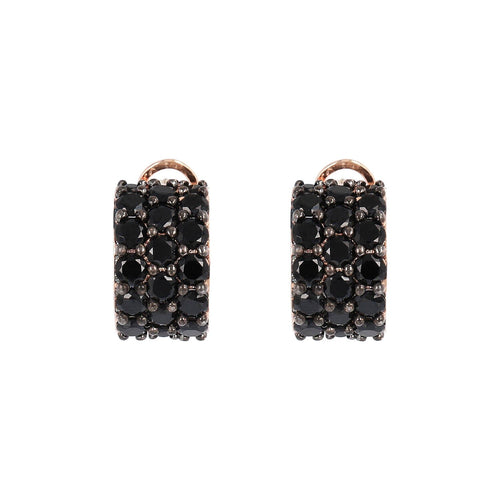 Bronzallure Cubic Zirconia Three Band Earrings Earrings Bronzallure 