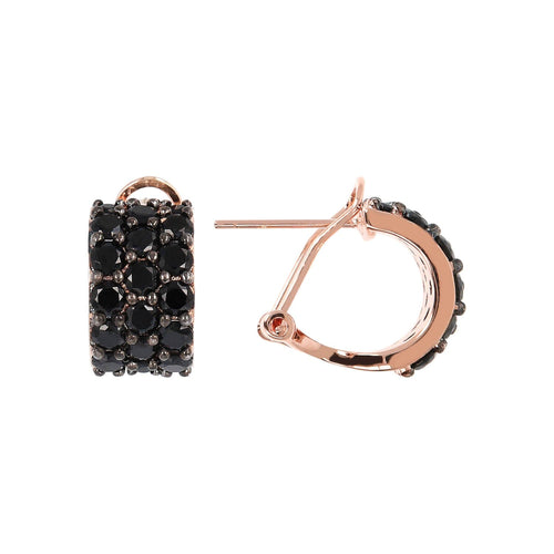 Bronzallure Cubic Zirconia Three Band Earrings Earrings Bronzallure 
