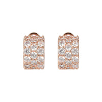 Bronzallure Cubic Zirconia Three Band Earrings Earrings Bronzallure 