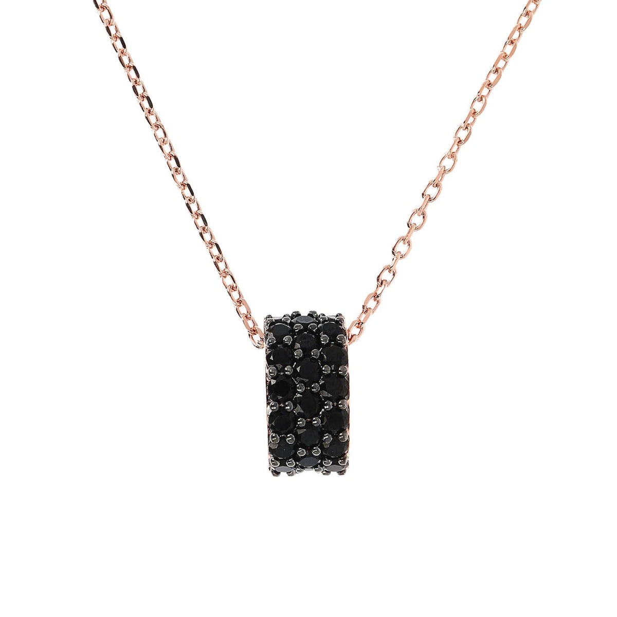 Bronzallure Cubic Zirconia Three Band Pendant Necklace Earrings Bronzallure 