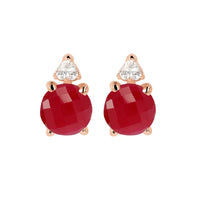 Bronzallure Felicia CZ Button Earrings Earrings Bronzallure 