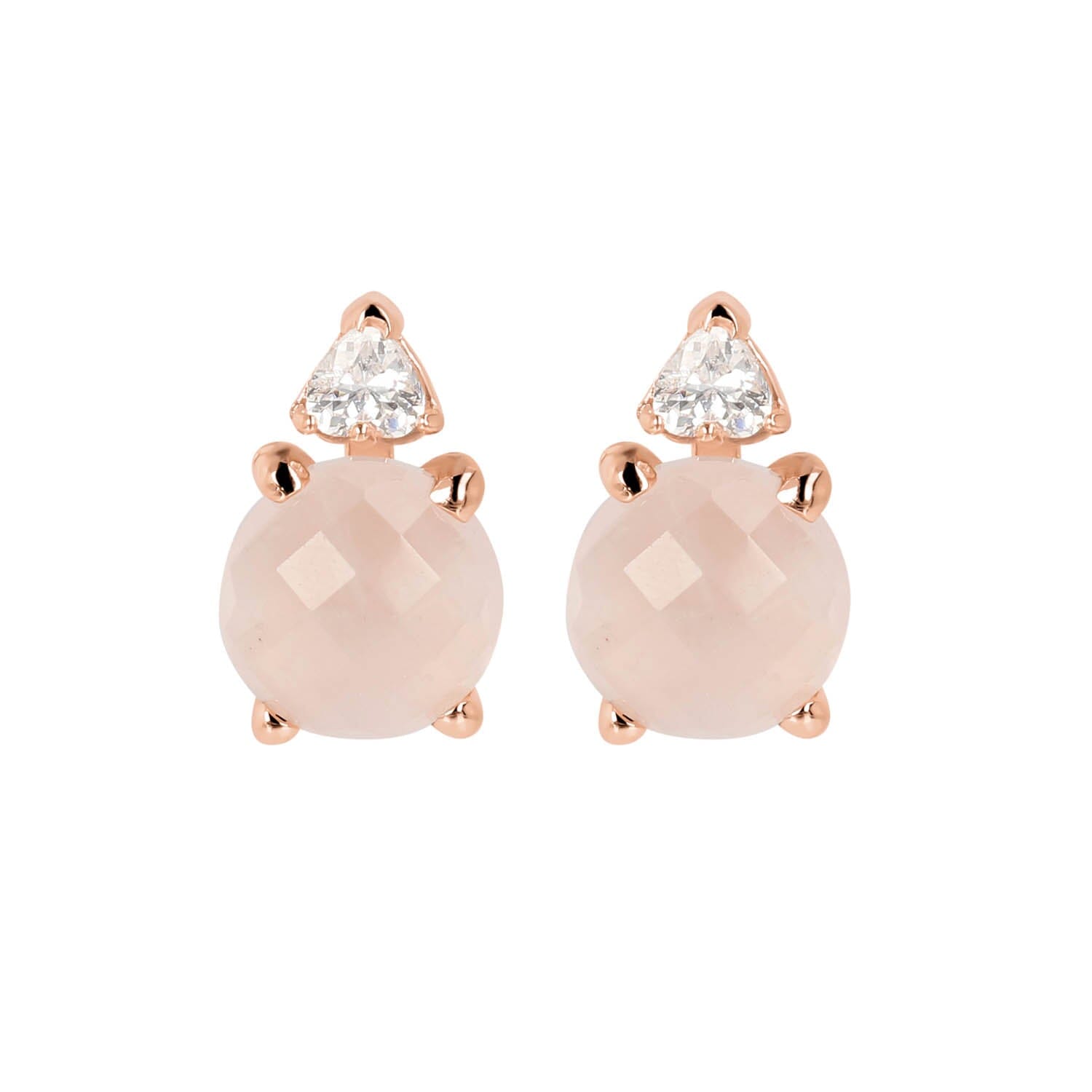 Bronzallure Felicia CZ Button Earrings Earrings Bronzallure 