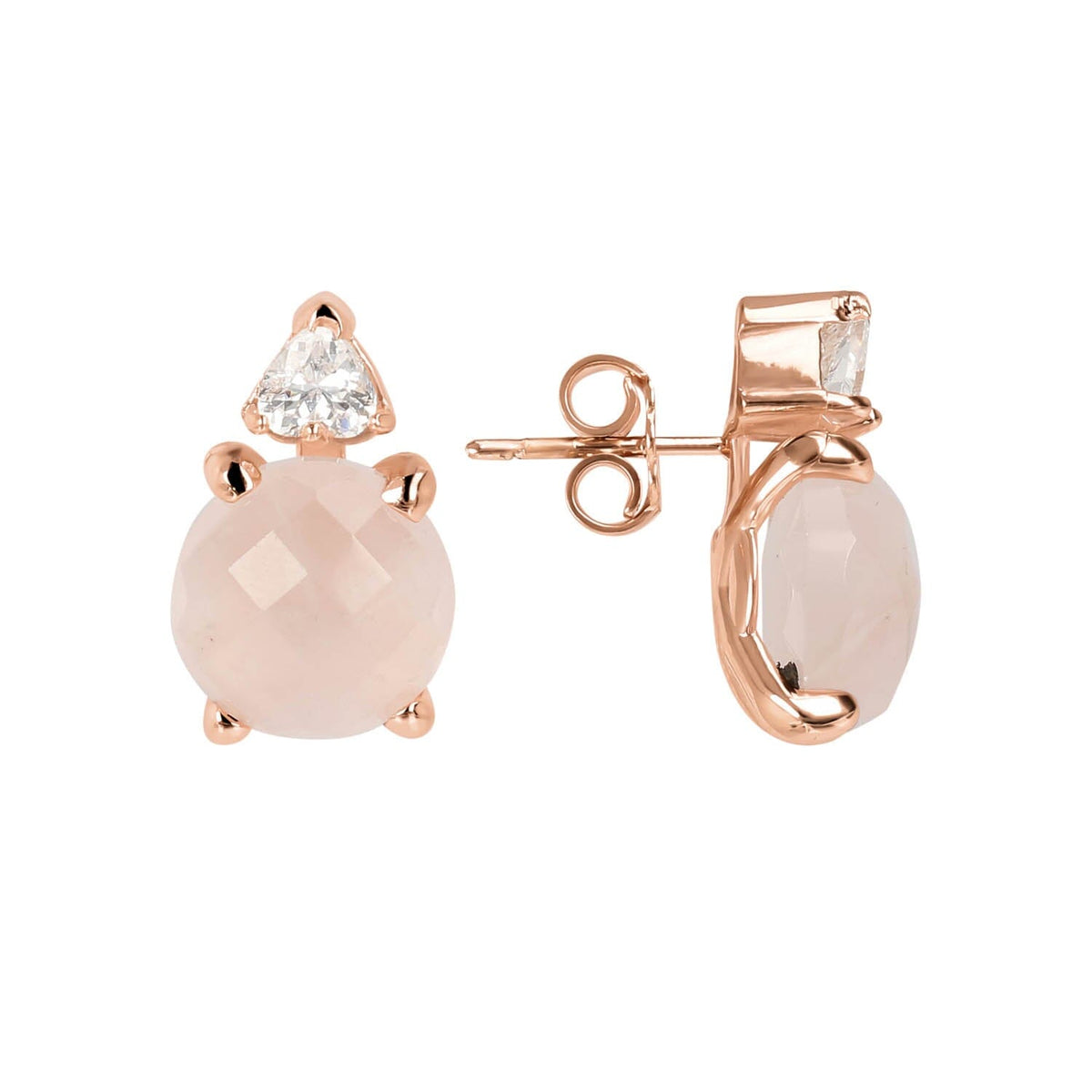 Bronzallure Felicia CZ Button Earrings Earrings Bronzallure 