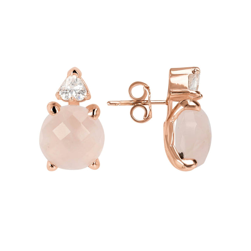 Bronzallure Felicia CZ Button Earrings Earrings Bronzallure 