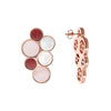Bronzallure Alba Red Fossil Mop Flat Earrings Earrings Bronzallure 