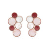 Bronzallure Alba Red Fossil Mop Flat Earrings Earrings Bronzallure 