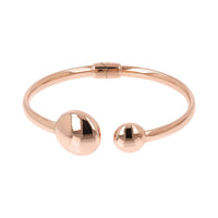 Bronzallure Purezza Open Button Bangle Bracelets Bronzallure 