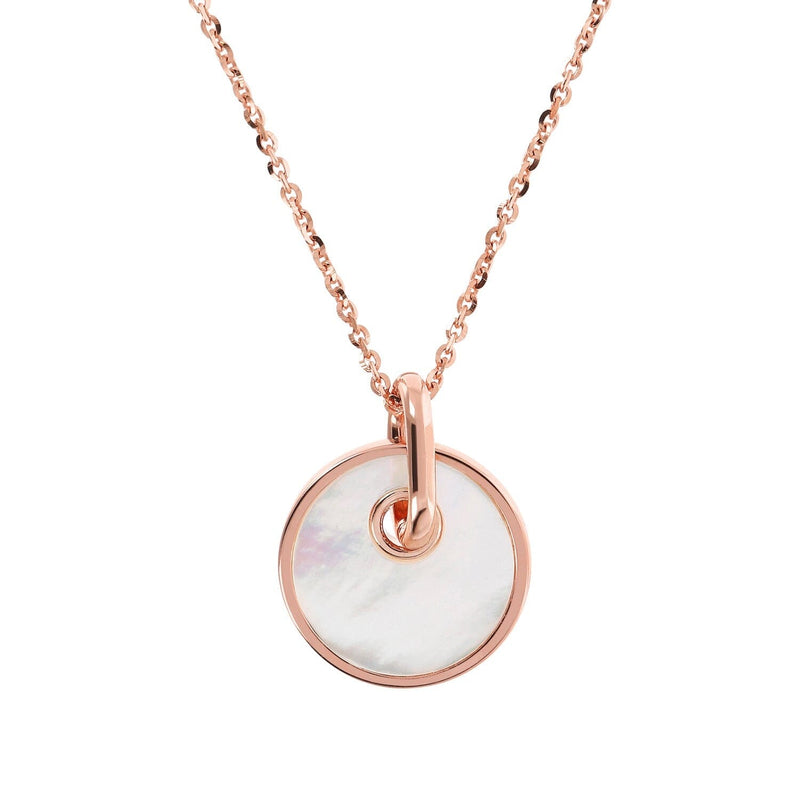 Bronzallure Alba Round Disc Necklace 40.6cm Necklaces Bronzallure 