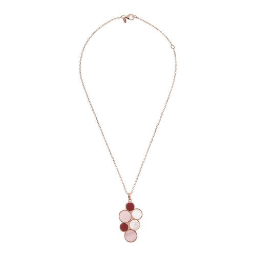Bronzallure Alba Red Fossil Flat Necklace 43cm Bronzallure 