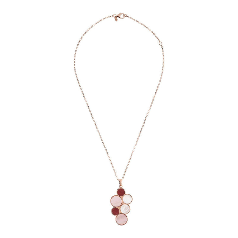 Bronzallure Alba Red Fossil Flat Necklace 43cm Bronzallure 