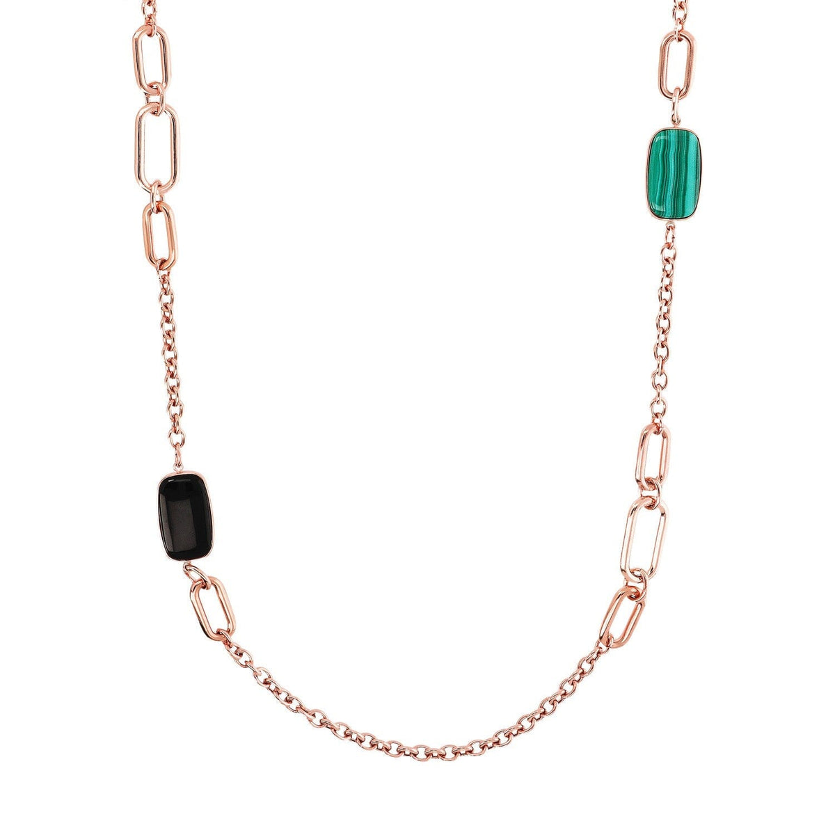 Bronzallure Alba Black Onyx Necklace 91.4cm Necklaces Bronzallure 