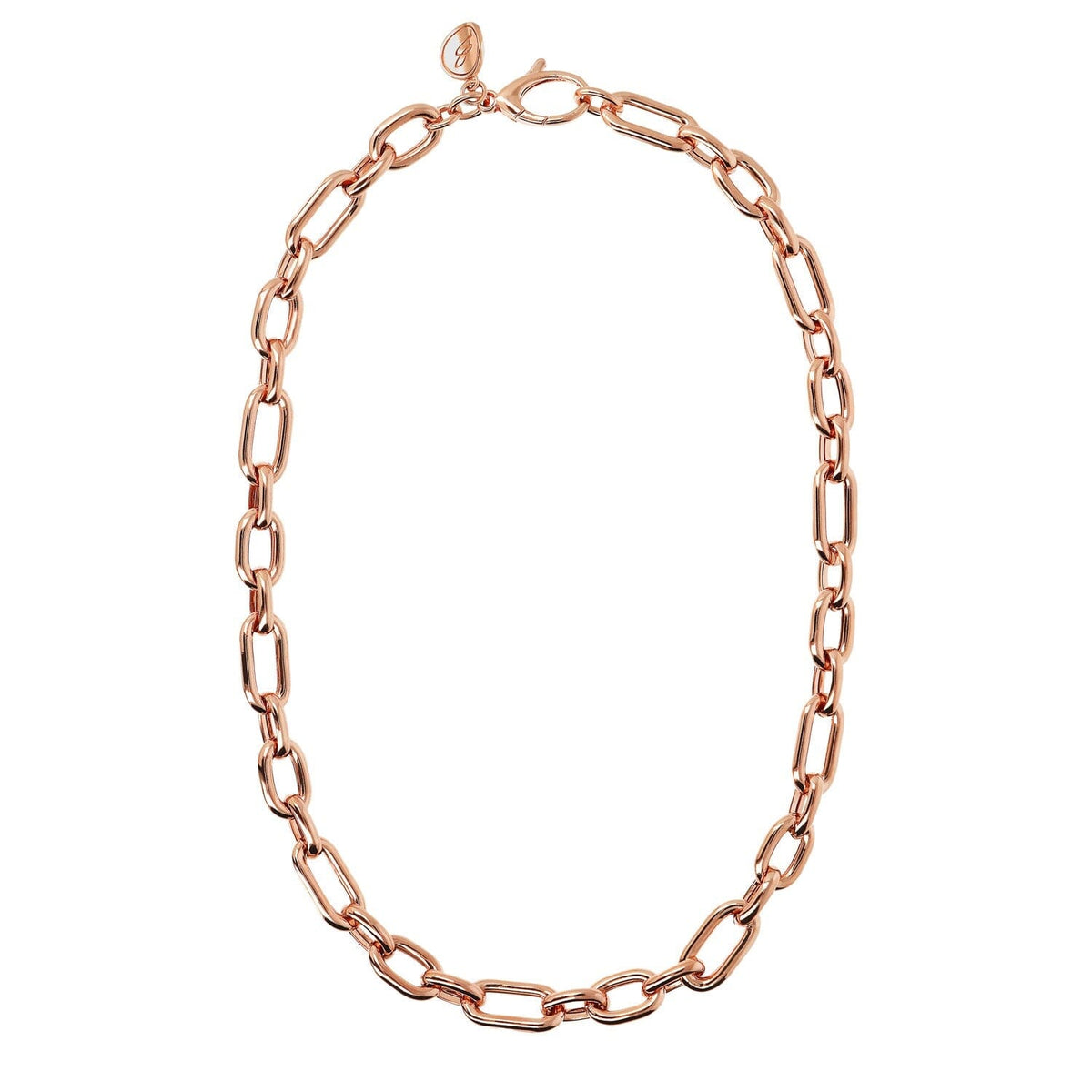 Bronzallure Purezza Oval Link Necklace 50cm Necklaces Bronzallure 
