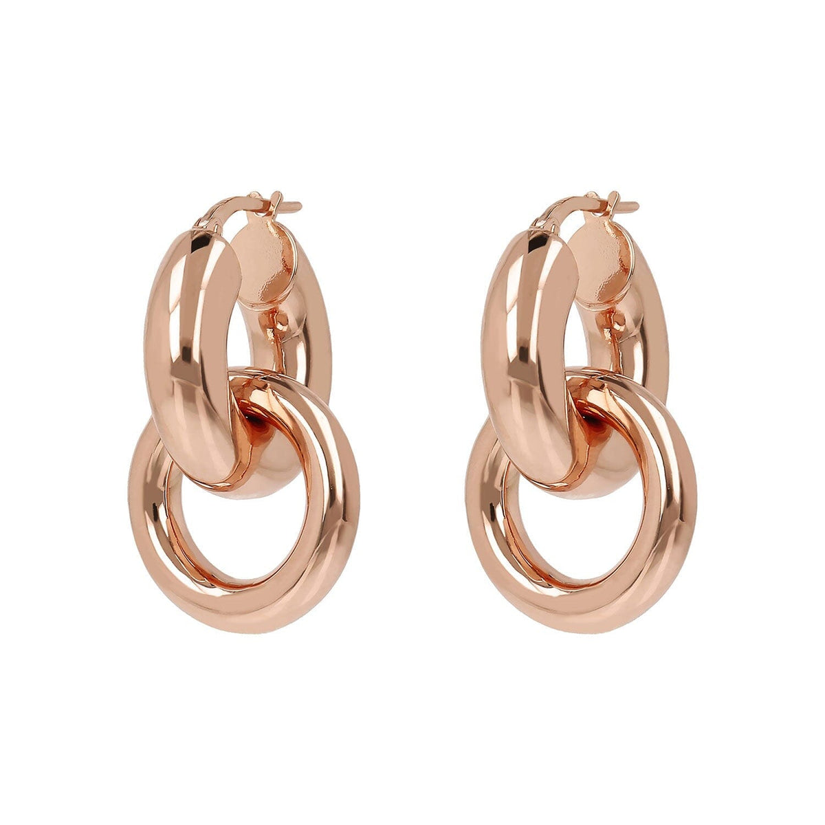 Bronzallure Purezza Circle Drop Huggies Earrings Bronzallure 