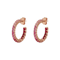 Bronzallure Miss Cubic Zirconia Hoop Studs Earrings Bronzallure 