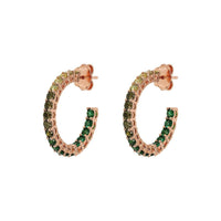 Bronzallure Miss Cubic Zirconia Hoop Studs Earrings Bronzallure 