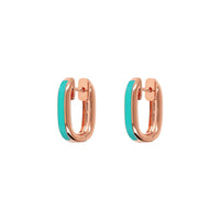 Bronzallure Miss Enamel Oval Hoop Earrings Earrings Bronzallure 