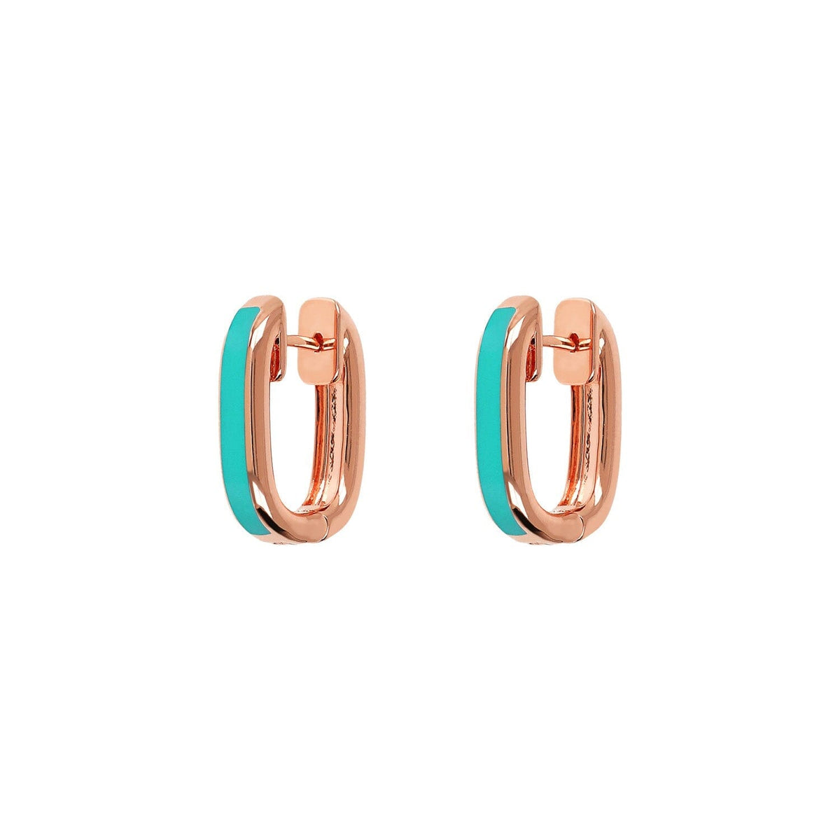 Bronzallure Miss Enamel Oval Hoop Earrings Earrings Bronzallure 