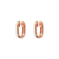 Bronzallure Miss Enamel Oval Hoop Earrings Earrings Bronzallure 