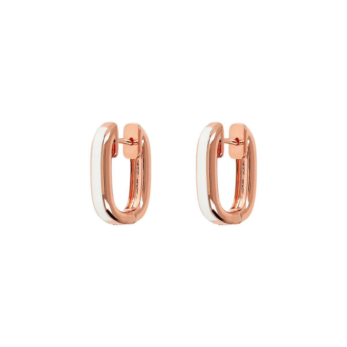 Bronzallure Miss Enamel Oval Hoop Earrings Earrings Bronzallure 