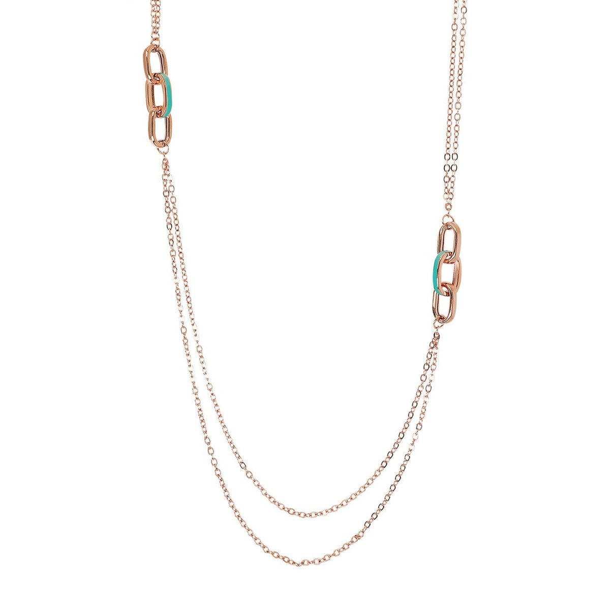 Bronzallure Miss Enamel Oval Necklace 91.4cm Necklaces Bronzallure 