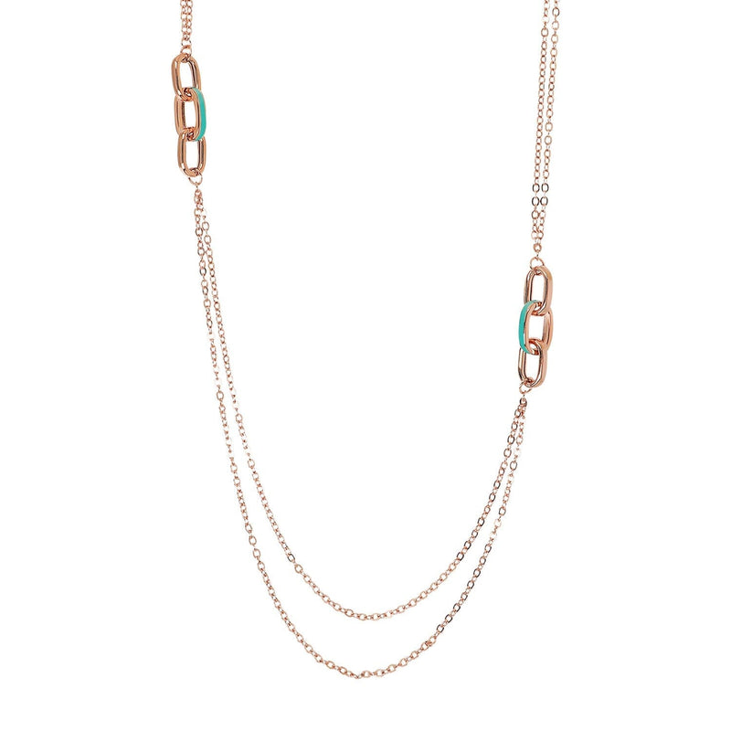 Bronzallure Miss Enamel Oval Necklace 91.4cm Necklaces Bronzallure 
