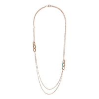Bronzallure Miss Enamel Oval Necklace 91.4cm Necklaces Bronzallure 