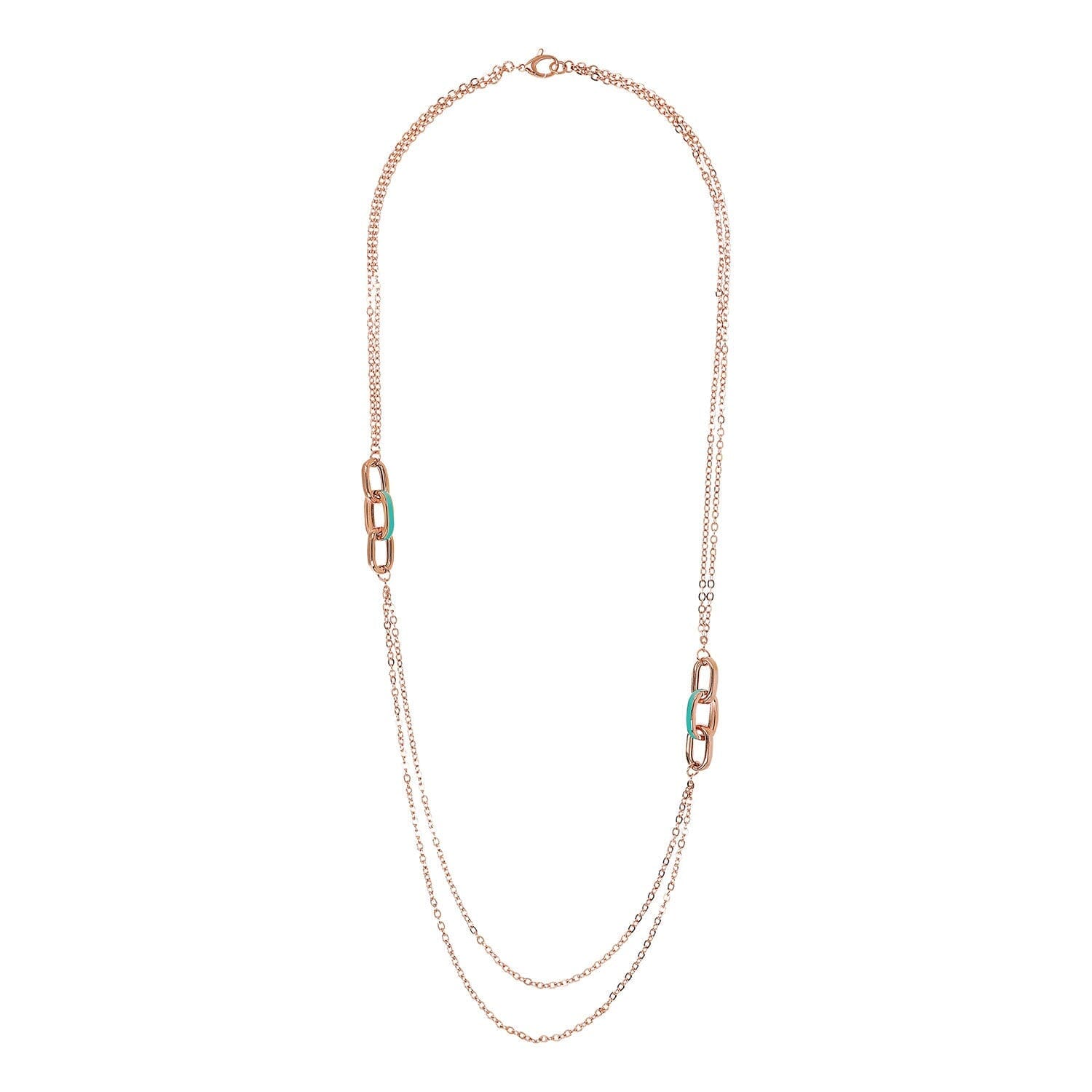 Bronzallure Miss Enamel Oval Necklace 91.4cm Necklaces Bronzallure 