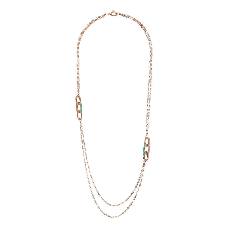 Bronzallure Miss Enamel Oval Necklace 91.4cm Necklaces Bronzallure 