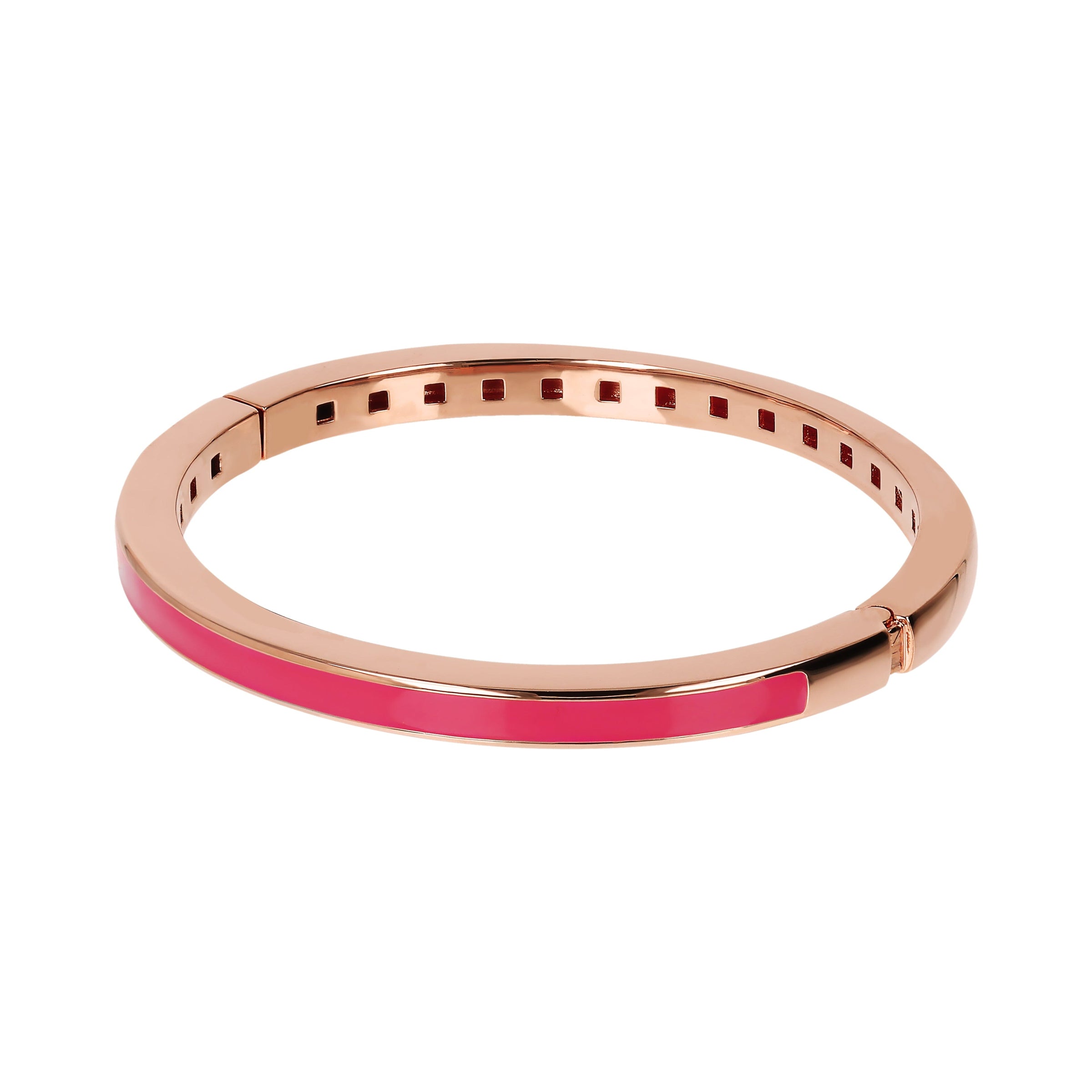 Bronzallure Miss Fuchsia Enamel Bangle Bracelets Bronzallure 