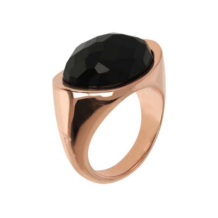 Bronzallure Felicia Black Onyx Ring Rings Bronzallure 