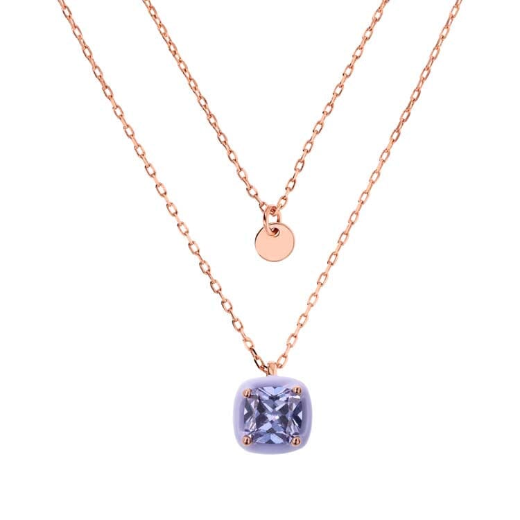 Bronzallure Altissima Purple Necklace Necklaces Bronzallure 