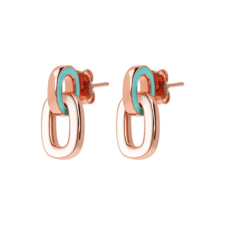 Bronzallure Miss White & Tiffany Enamel Earrings Earrings Bronzallure 