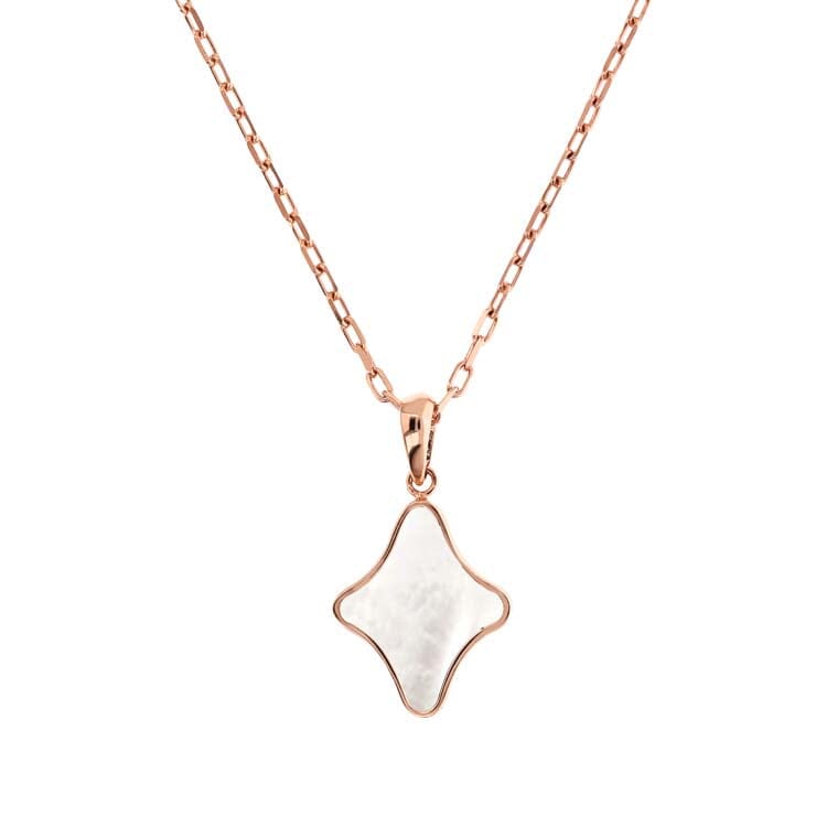 Bronzallure Alba White Mother of Pearl Necklace Necklaces Bronzallure 