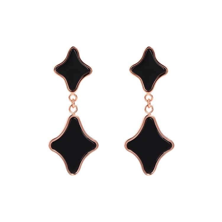 Bronzallure Alba Black Onyx Earrings Earrings Bronzallure 