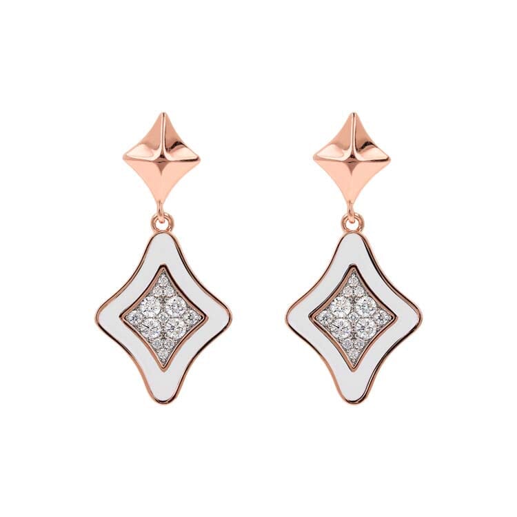 Bronzallure Alba White Cubic Zirconia Earrings Earrings Bronzallure 