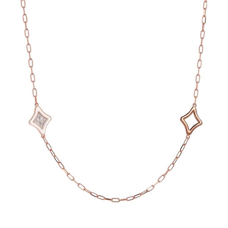 Bronzallure Alba White Cubic Zirconia Necklace Necklaces Bronzallure 