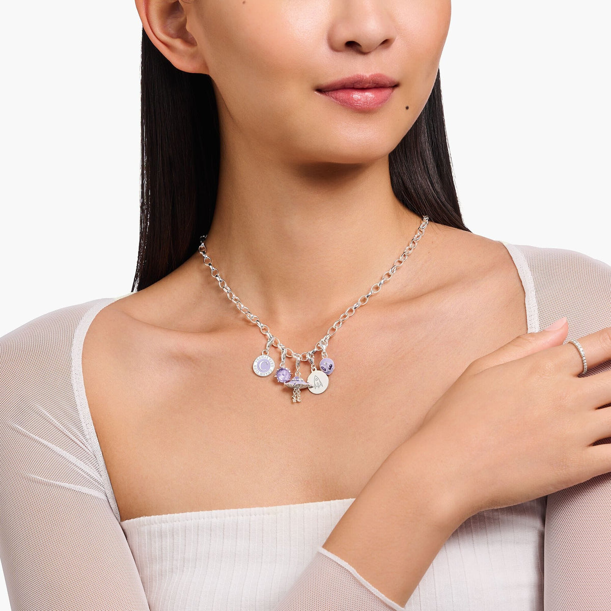THOMAS SABO Member Charm Necklaces with Charmista Coin Necklaces THOMAS SABO Charmista 