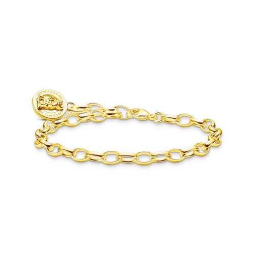 THOMAS SABO Charm bracelet with goldbears logo ring Bracelets THOMAS SABO 
