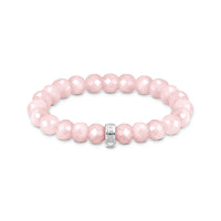 THOMAS SABO Charm bracelet with rose quartz beads oval Bracelets Thomas Sabo 