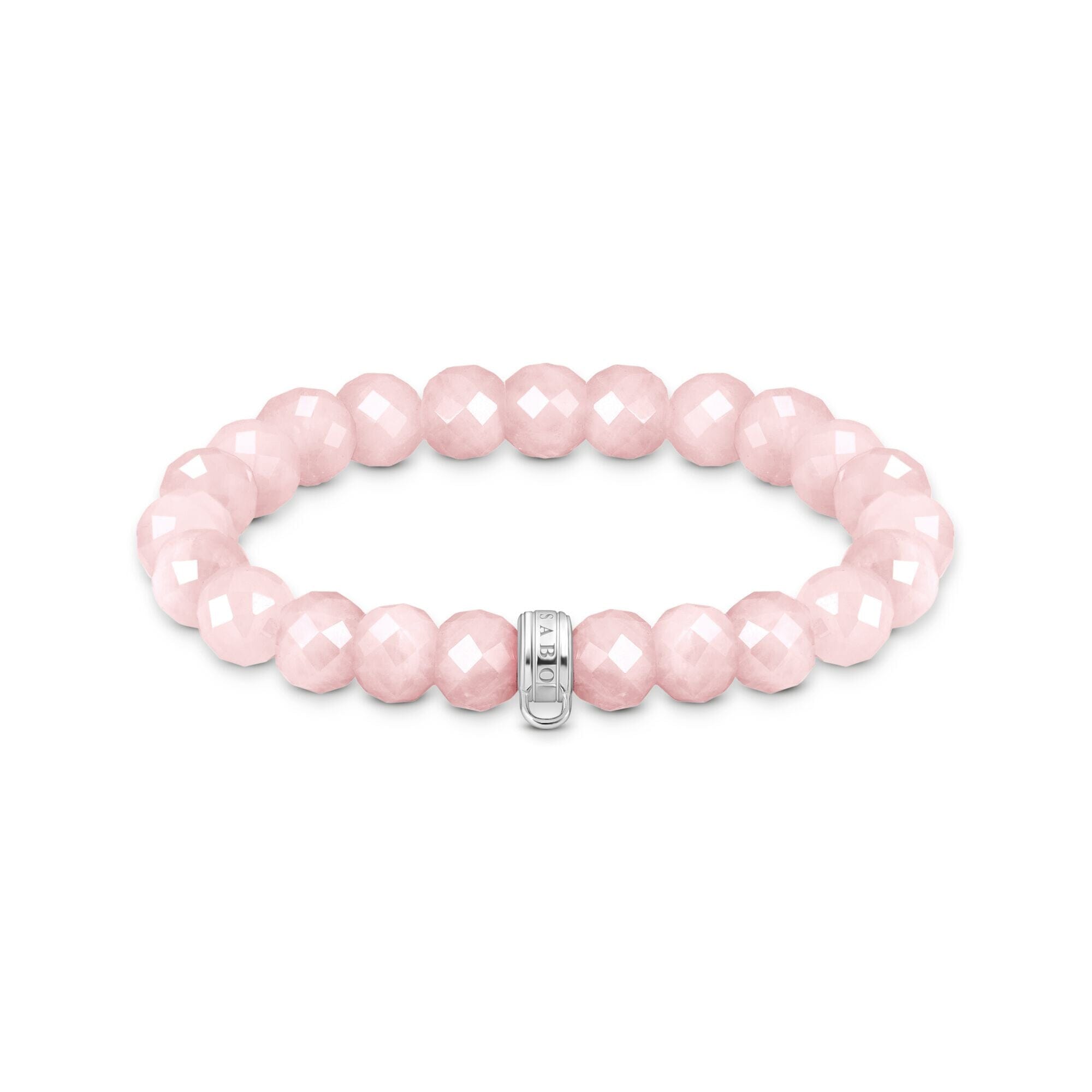 THOMAS SABO Charm bracelet with rose quartz beads oval Bracelets Thomas Sabo 